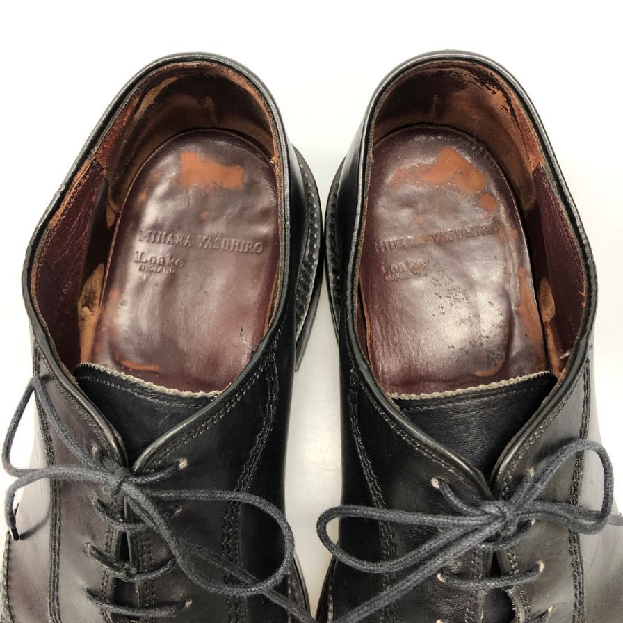 ローグ×ミハラヤスヒロ レザーシューズ ウイングチップ メンズ サイズ8.5F ブラック Loake×MIHARA YASUHIRO 約27.0cm【AFD13】