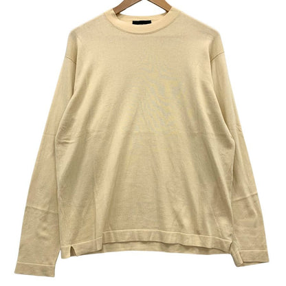 中古◆ザノーネ ニット クルーネック コットン100％ メンズ ベージュ サイズ46 ZANONE 【AFB46】