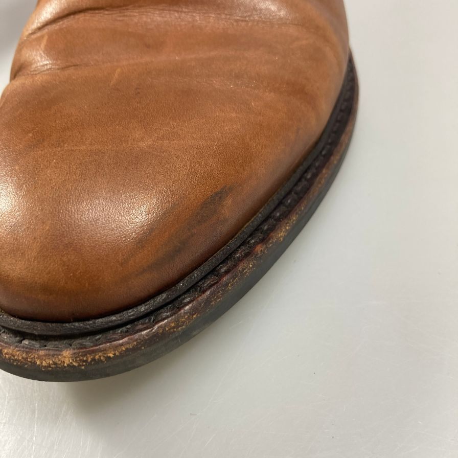 ジャランスリワヤ プレーントゥ 98651 EDWARD カーフ ブラウン サイズUK9.5 Jalam Sriwijaya ビジネスシューズ 約28.0cm【LA】【中古】