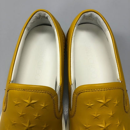 ジミーチュウ スリッポン スニーカー イエロー エンボス サイズ41 メンズ JIMMY CHOO 約26.0cm【AFD4】
