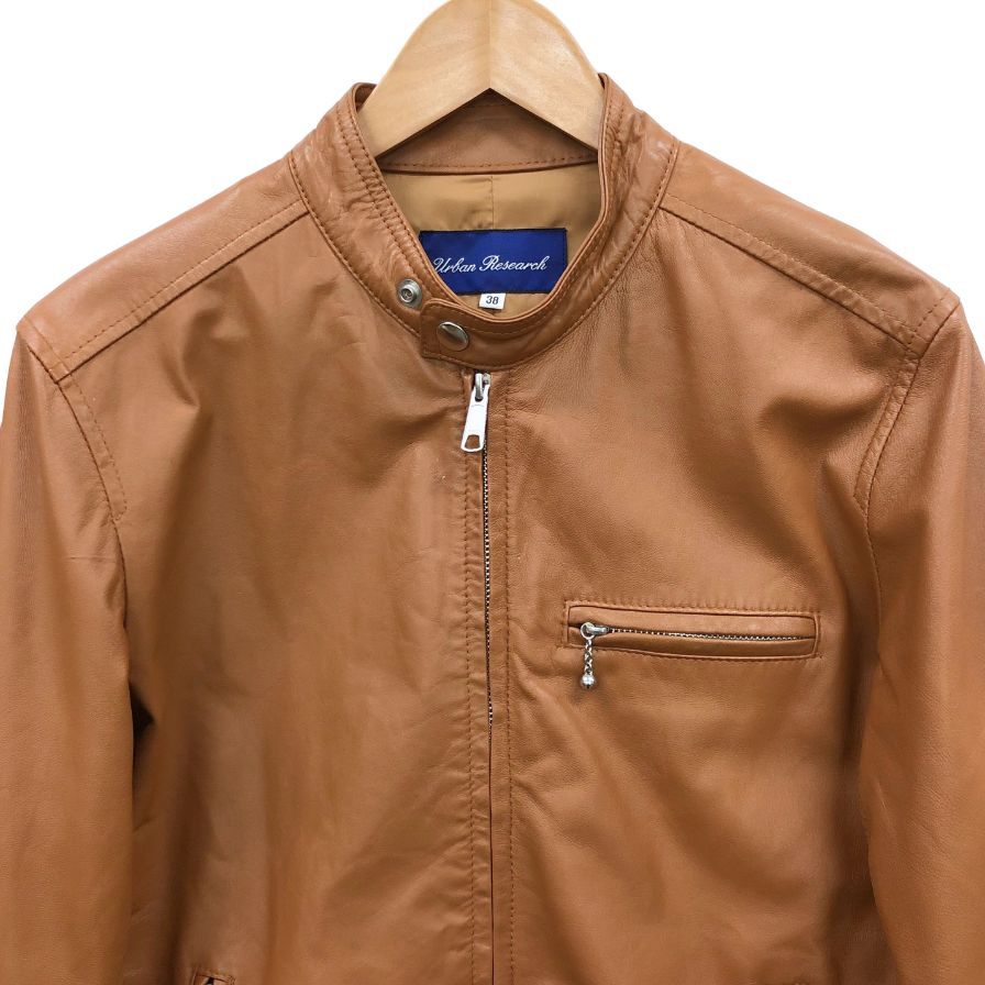 美品◆アーバンリサーチ ライダースジャケット メンズ ブラウン サイズ 38 URBAN RESEARCH 【AFB8】