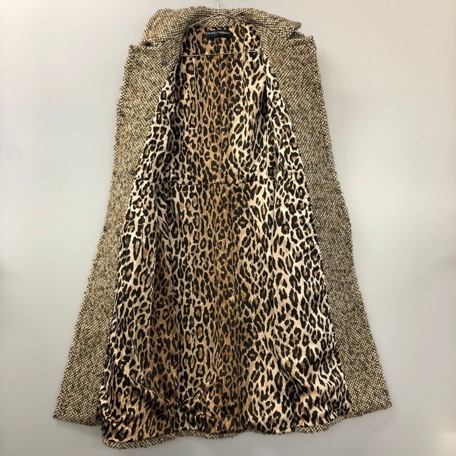 中古◆ドルチェ＆ガッパーナ ウール ツィードコート レディース ベージュ系 サイズ38 DOLCE&GABBANA 【AFA13】