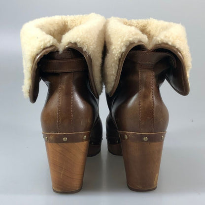 アグ ムートンブーツ ベイリーボタン ミニ ブラウン系 レディース サイズ25 1003889 UGG 約25.0cm【AFC29】