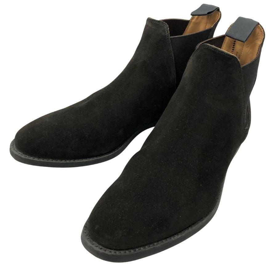 クロケット＆ジョーンズ チェルシー ブラック スエード サイズUK7.5 Crockett&Jones スエードシューズ 約26.0cm【LA】【中古】