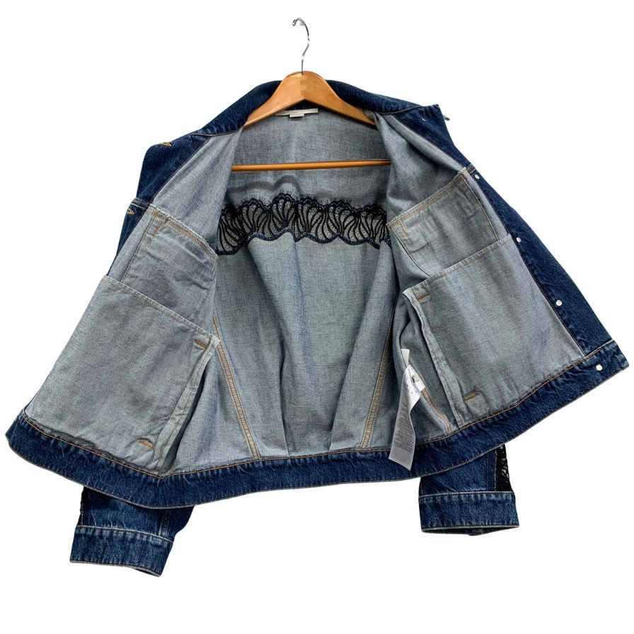 美品◆ステラマッカートニー デニムジャケット レース レディース サイズ42 STELLA McCARTNEY 【AFA6】