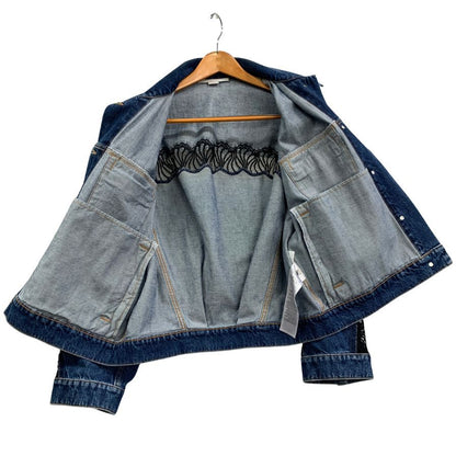 美品◆ステラマッカートニー デニムジャケット レース レディース サイズ42 STELLA McCARTNEY 【AFA6】