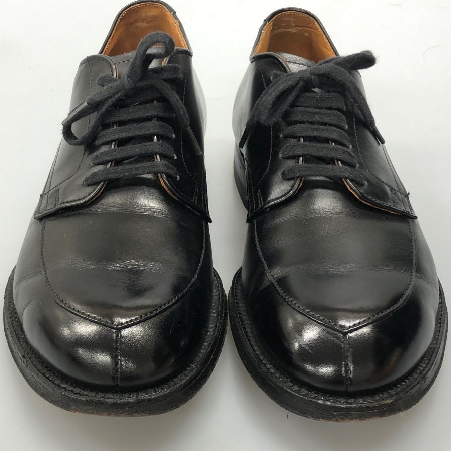 オールデン ビームス 別注 レザーシューズ Vチップ 54312 カーフ メンズ ブラック サイズ US 5.5 ALDEN BEAMS ビジネスシューズ 約23.5cm【LA】【中古】