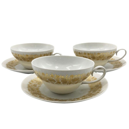ローゼンタール スタジオライン ティーカップ&ソーサー ホワイト 3客セット Rosenthal studio-line【AFI21】【中古】
