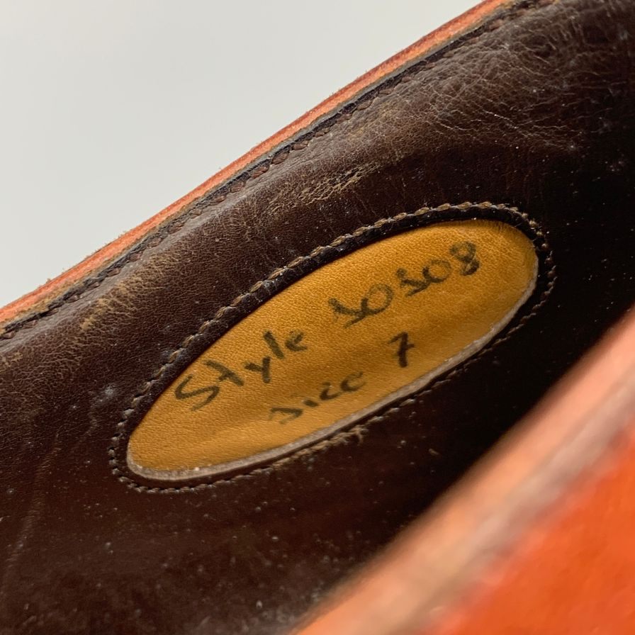 メルミン レザーシューズ カーフレザー プレーントゥ ボルドー サイズ7 MEERMIN 約25.5cm【AFD6】
