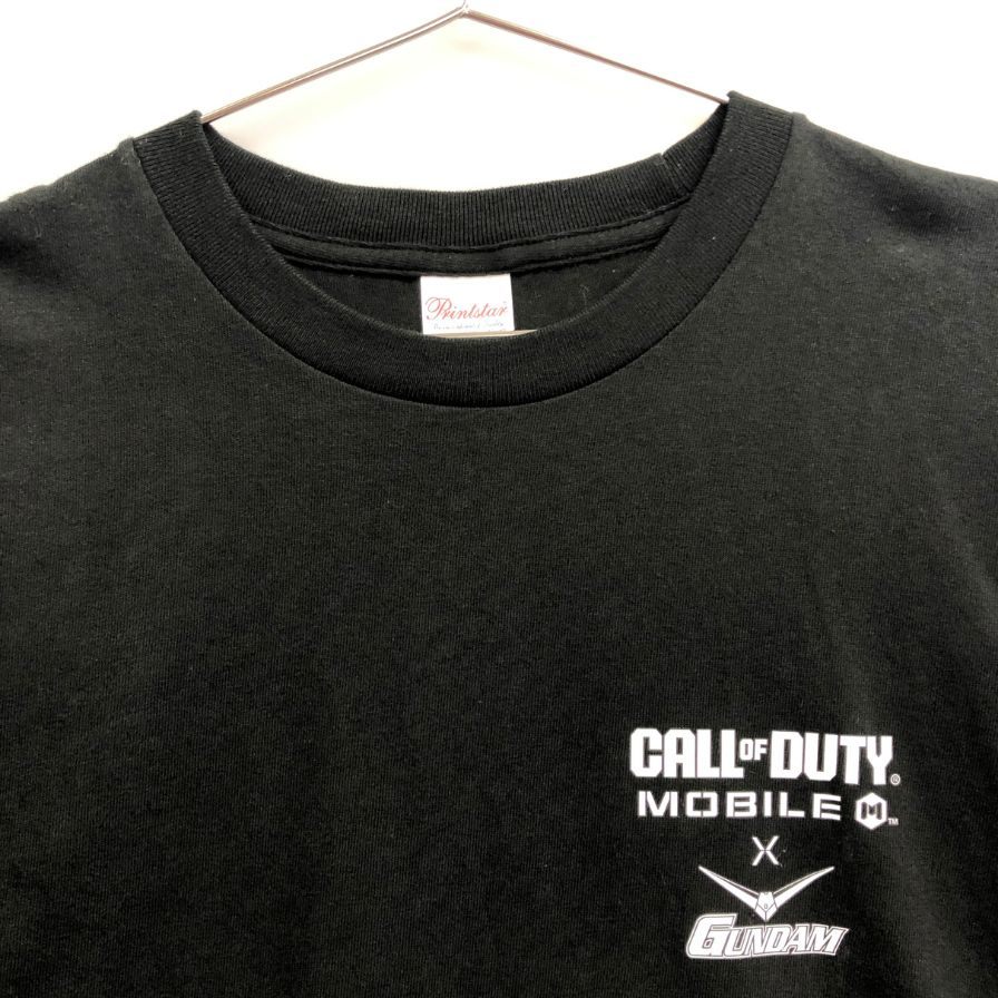 極美品◆コールオブデューティ Tシャツ ガンダムコラボ限定 ブラック メンズ サイズL Call of Duty GUNDAM 【AFB13】