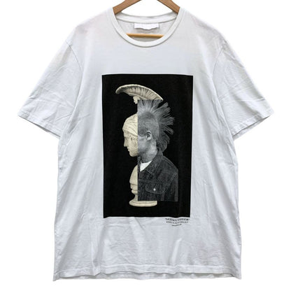 中古◆ニールバレット Tシャツ 20AW Hybrid Mohawk God TEE PBJT793B-P508S メンズ サイズXL ホワイト Neil Barrett 【AFB15】