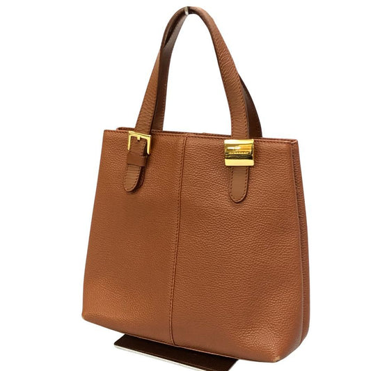 バーバリー ミニハンドバッグ シボ革 レディース ブラウン ゴールド BURBERRY【AFE12】