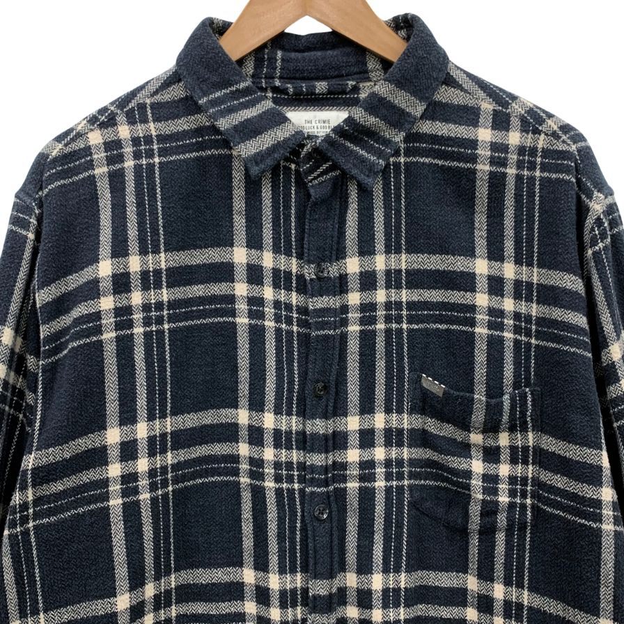 中古◆クライミー  チェック ネルシャツ メンズ サイズXL ネイビー THE CRIMIE 【AFB15】