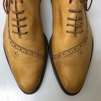 ベッタチーニ レザーシューズ 4126 メダリオン カーフ ライトブラウン サイズ40 BETTACCINI 約25.0cm【PTM1】
