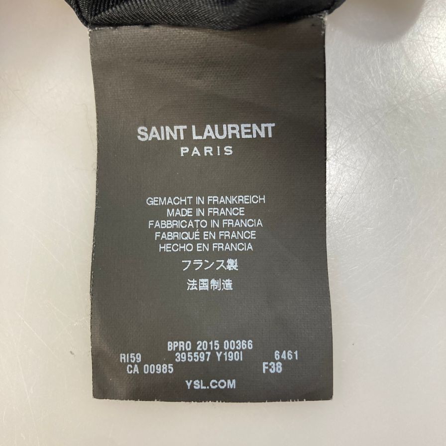 極美品◆サンローラン パリ ワンピース ギター刺繍 レディース サイズ38 Saint Laurent Paris 【AFB36】