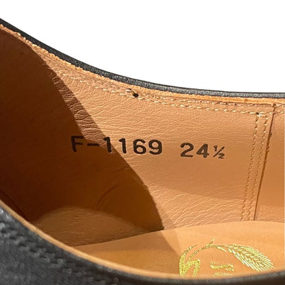 スコッチグレイン レザーシューズ Uチップ F-1169 レザー サイズ24.5 ブラック メンス SCOTCH GRAIN ビジネスシューズ 約24.5cm【LA】【中古】