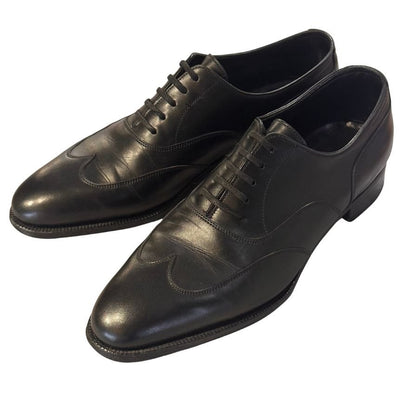 ジョンロブ ワーウィック ブラインドブローグ Sスタンプ ブラック 7000ラスト サイズUK6D JOHN LOBB ビジネスシューズ 約24.5cm【LA】【中古】