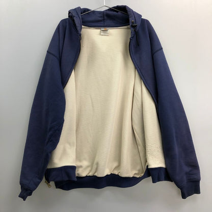 美品◆カーハート ジップアップスウェットパーカー 裏地サーマル ネイビー サイズ不明 Carhartt 【AFB14】