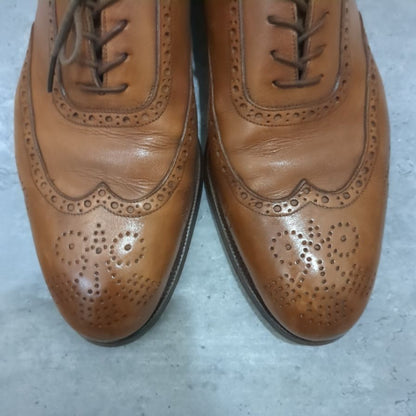 サンクリスピン レザーシューズ ウイングチップ 2324 カーフ ブラウン メンズ サイズUK7.5 SAINT CRISPIN'S ビジネスシューズ 約26.0cm【LA】【中古】