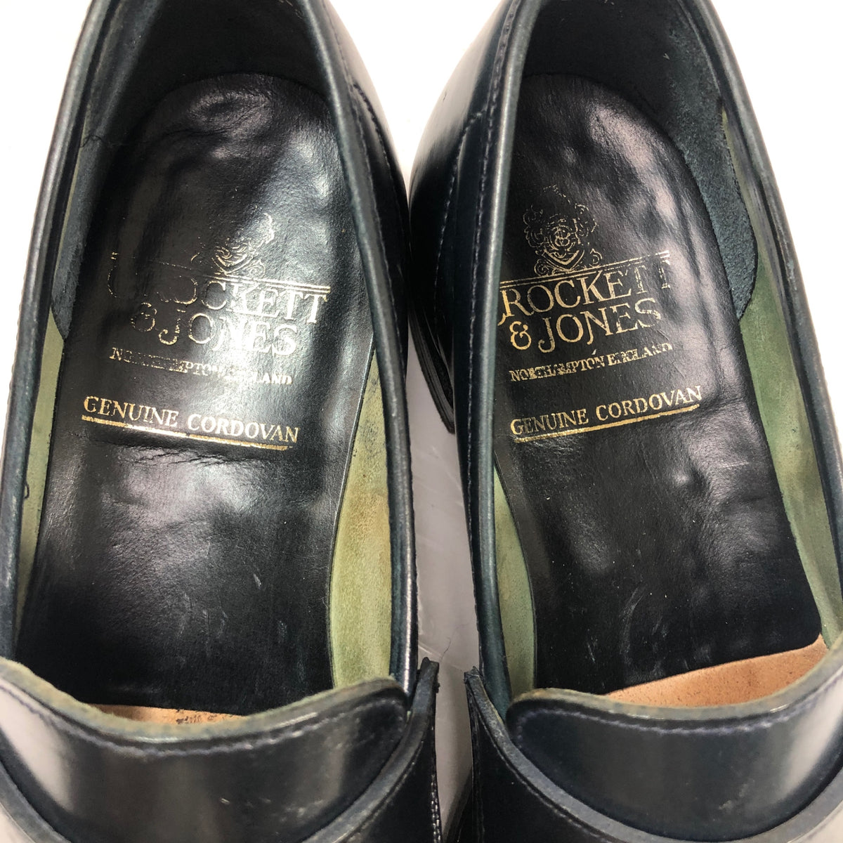 クロケット＆ジョーンズ ROMSEY コインローファー コードバン ネイビー サイズUK6E メンズ Crockett & Jones 約24.5cm【AFD7】