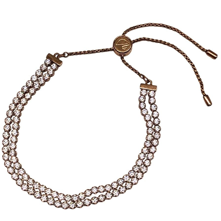 SWAROVSKI ブラック ストーン付きブレスレット Swarovski ストーン付きブラックブレスレット 36cm - メルカリ