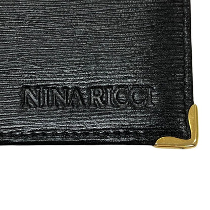 ニナリッチ 二つ折り 財布 コンパクト ウォレット 札入れ 小銭入れ ブラック NINA RICCI【AFI19】