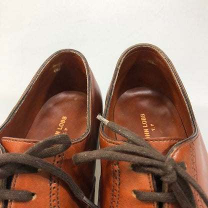 ジョンロブ レザーシューズ フィリップ2 パンチドキャップトゥ カーフ 7000ラスト ブラウン メンズ サイズUK6E JOHN LOBB Philip II ビジネスシューズ 約25.0cm【LA】【中古】