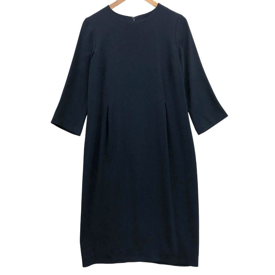 中古◆セオリー リュクス ワンピース バックジップ ネイビー サイズ38 レディース theory luxe 【AFB8】