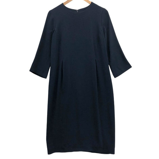 中古◆セオリー リュクス ワンピース バックジップ ネイビー サイズ38 レディース theory luxe 【AFB8】