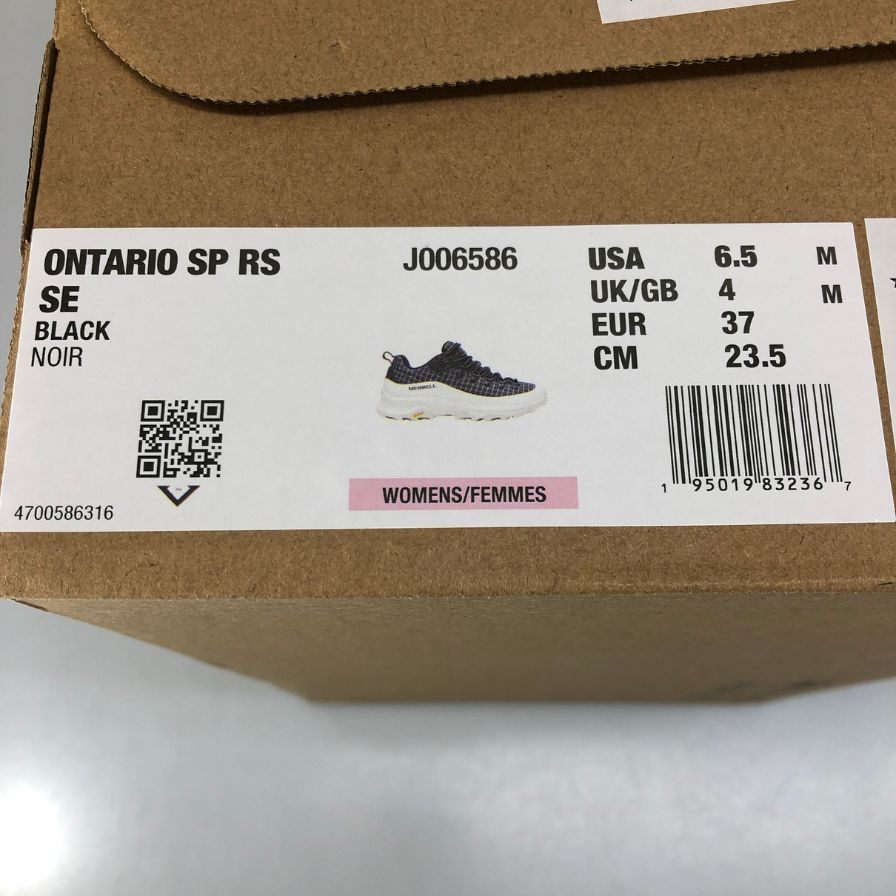 メレル スニーカー ONTARIO SPEED RS レディース サイズ23.5 ブラック系 MERRELL 約23.5cm【AFC28】