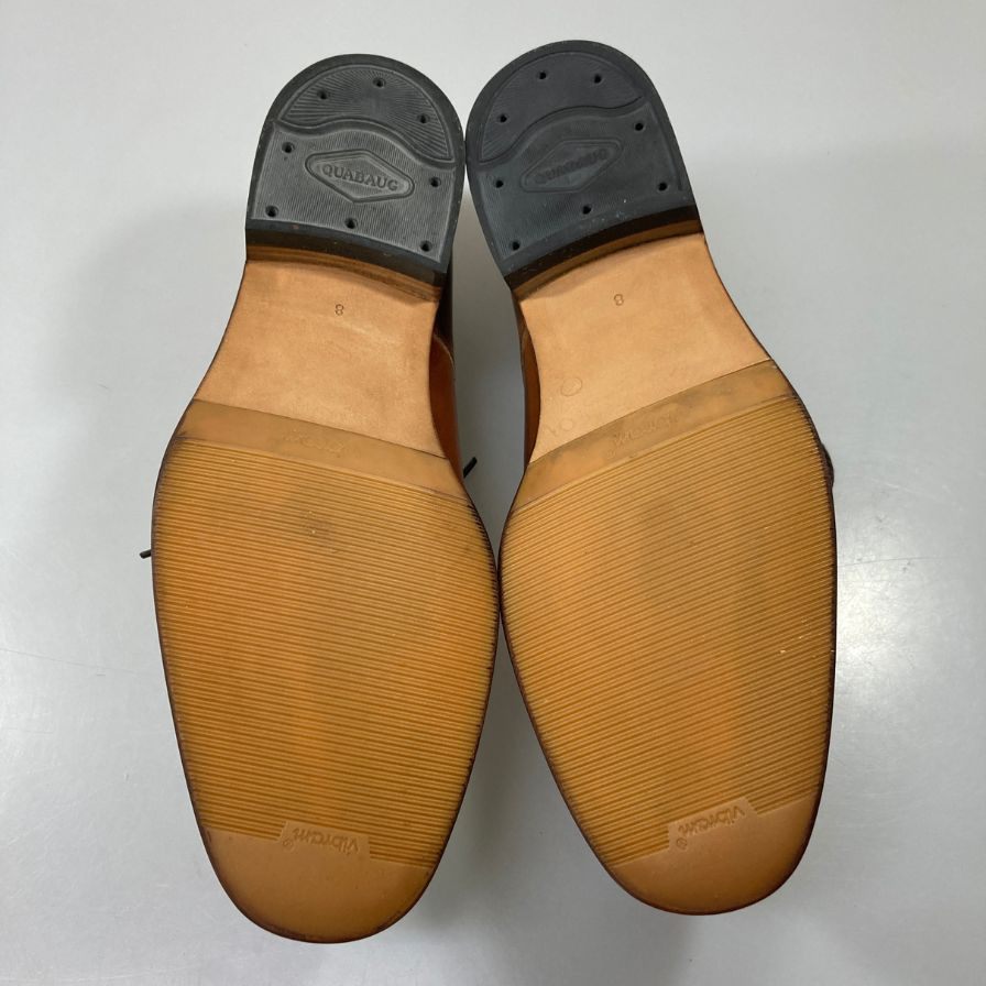 ヒロシ ツボウチ  プレーントゥ  外羽根 メンズ サイズ 8 ブラウン HIROSHI TSUBOUCHI 約26.5cm【AFC28】
