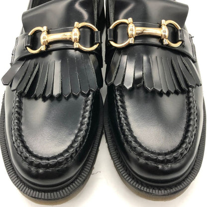 ローク ビットローファー ガラスレザー キルト メンズ ブラック サイズUK6E LOAKE 約24.5cm【AFD15】
