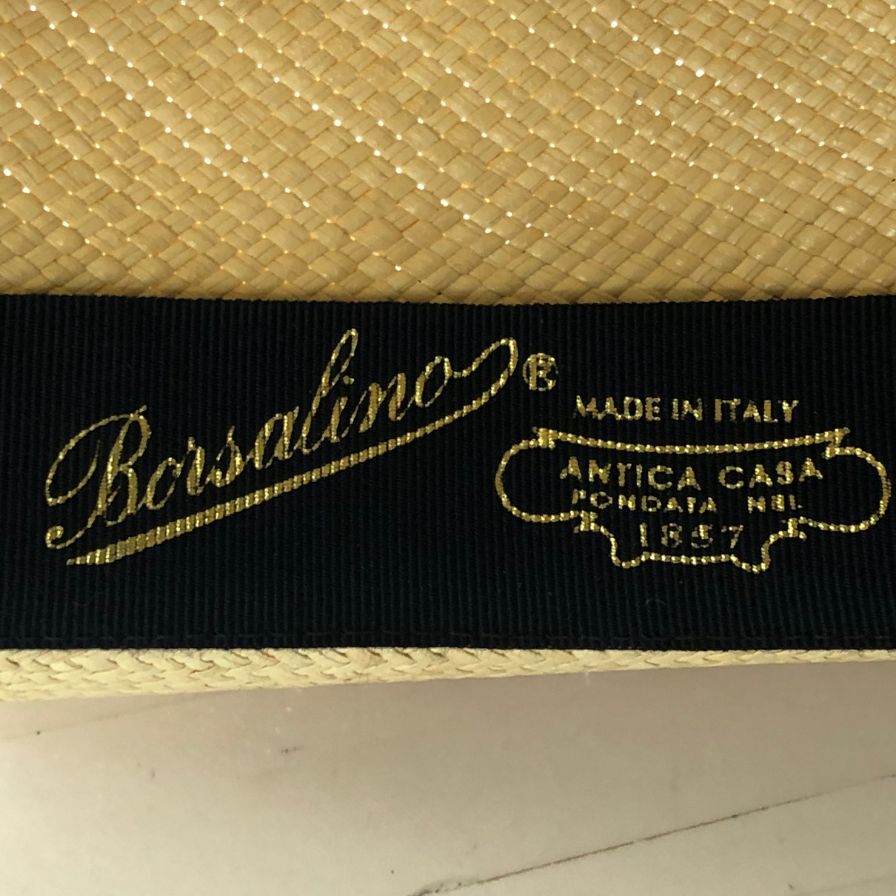 ボルサリーノ パナマ帽子 ワイドブリム サイズ61 Borsalino【AFE13】