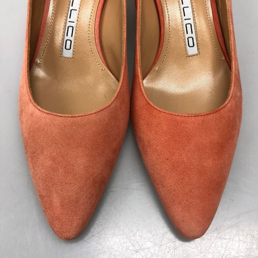 ペリーコ パンプス スエード オレンジ系 35 PELLICO 約22.0cm【AFD13】