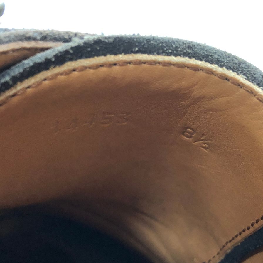 ヤンコ レザーシューズ ダブルモンクストラップ スエード 14453  メンズ ブラウン サイズUK8.5 YANKO 約26.5cm【AFC30】