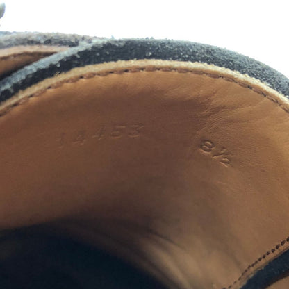 ヤンコ レザーシューズ ダブルモンクストラップ スエード 14453  メンズ ブラウン サイズUK8.5 YANKO 約26.5cm【AFC30】