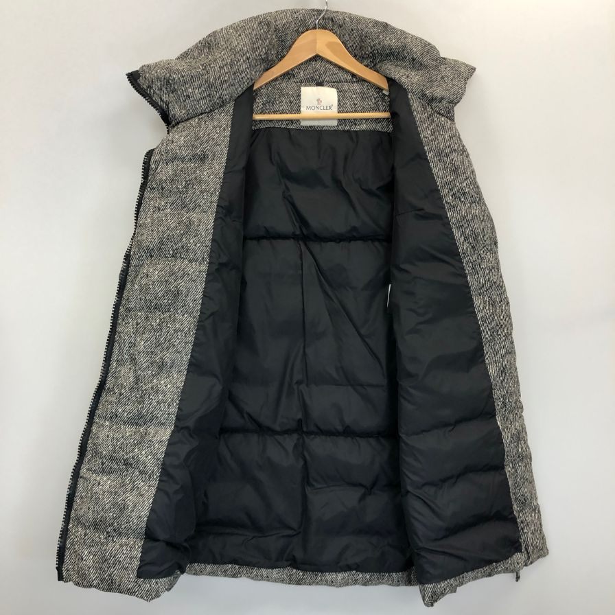 美品◆モンクレール ダウンコート ジェルボワーズ グレー系 レディース サイズ4 MONCLER GERBOISE 【AFA9】