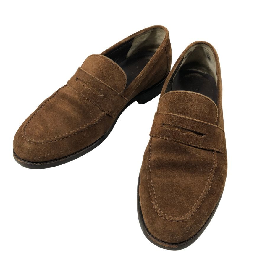 バーカー ローファー 4314FW12 スエード ブラウン サイズUK7F Barker 約26.0cm【AFC51】