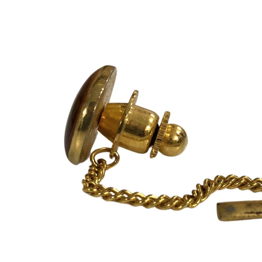 カルティエ カフス 3点セット ゴールド×ブラウン メンズ cartier