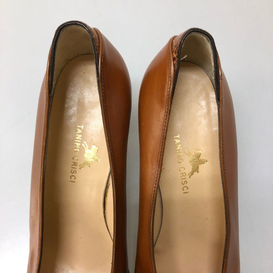 タニノクリスチー パンプス レザー ブラウン  レディース 37 TANINO CRISCI 約24.0cm【AFC36】