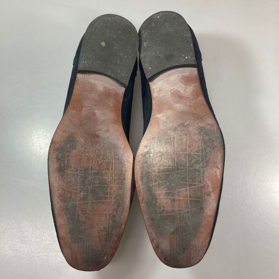 アラウンドザシューズ タッセルローファー ネイビー メンズ サイズ41 aroundo the shose 約26.0cm【AFC32】