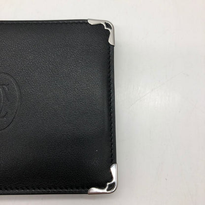 カルティエ 財布 コンパクトウォレット マストライン レザー メンズ ブラック Cartier【AFI5】