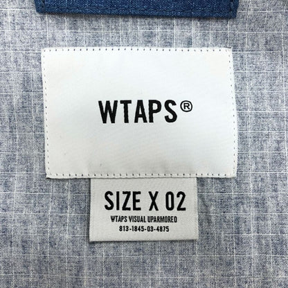 極美品◆ダブルタップス 23SS PAB JACKET RIPSTOP フーデッドジャケット ブルー メンズ サイズ2 WTAPS 【AFB22】