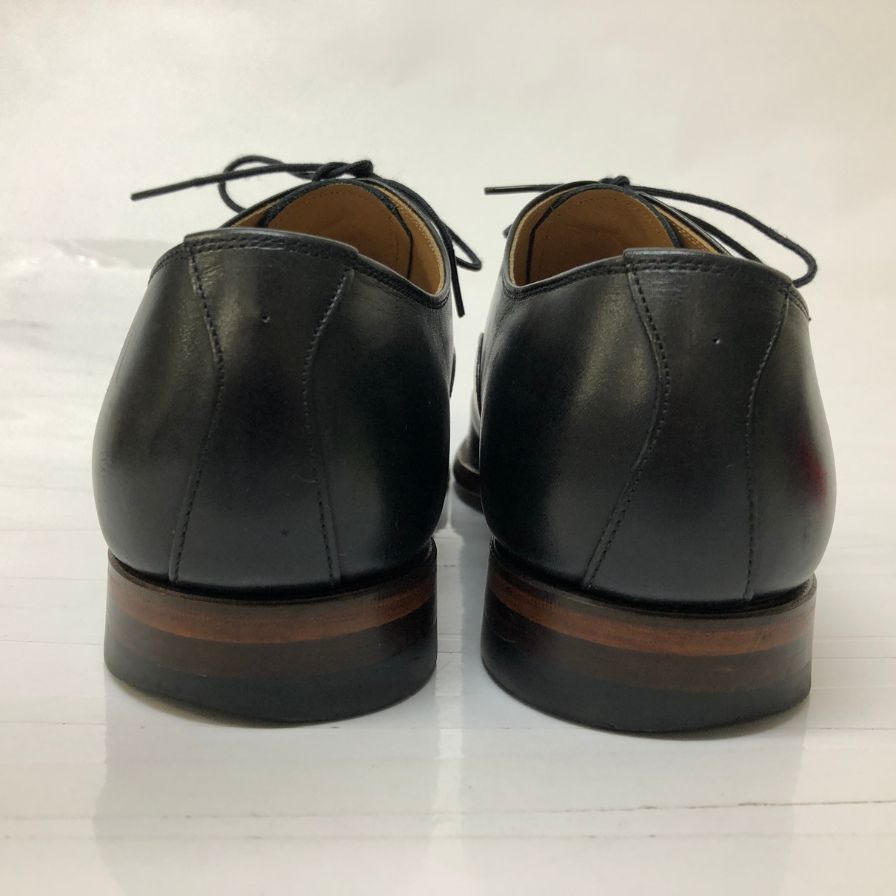 スコッチグレイン パンチドキャップトゥ 内羽根 レザーシューズ  ブラック ラスト746 サイズ25ハーフ SCOTCH GRAIN 約25.5cm【AFD12】