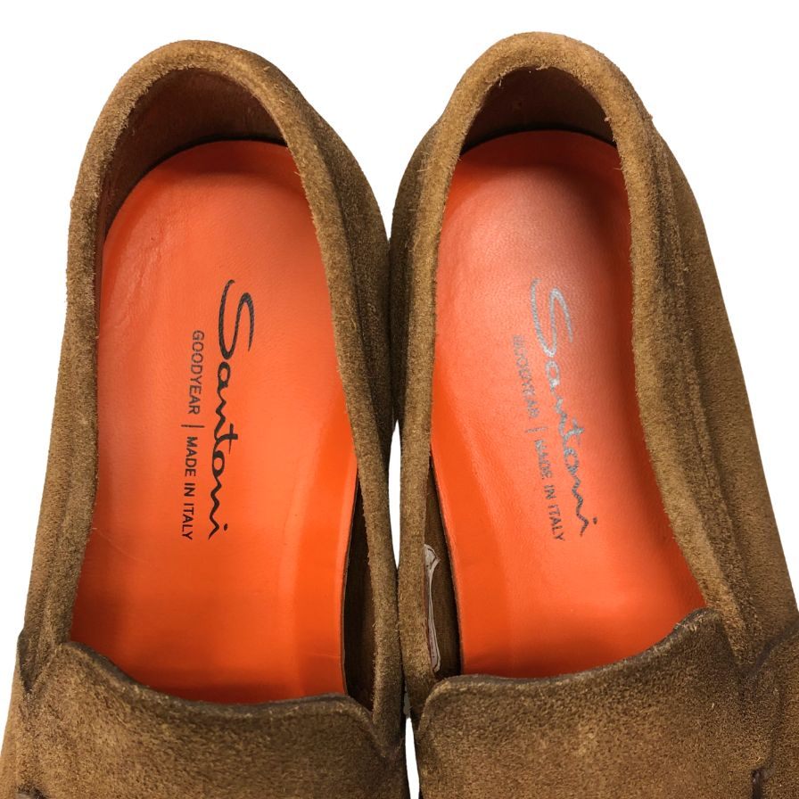 サントーニ ローファー 18000 スエード  ブラウン サイズUK6.5 メンズ SANTONI 約25.0cm【AFC40】