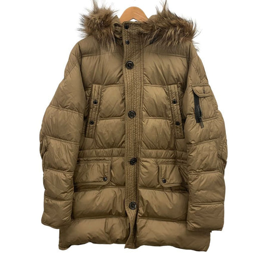 美品◆モンクレール ダウンジャケット アフトン ファー付き メンズ サイズ3 ブラウン MONCLER AFFTON 【AFA11】