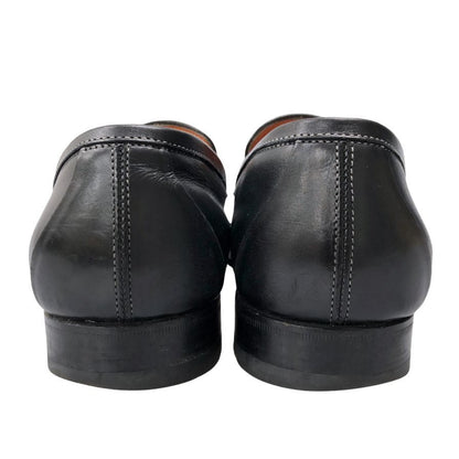 サントーニ レザーシューズ ローファー 12986  ブラック サイズUK7.5 Santoni 約26.5cm【AFC44】