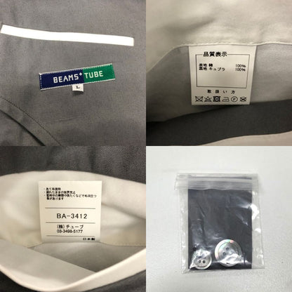 極美品◆チューブ ビームスプラス別注 テーラードジャケット 3B シングル グレー メンズ サイズＬ TUBE×BEAMS PLUS 【AFA10】