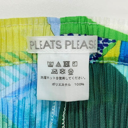 プリーツプリーズ イッセイミヤケ  ストレッチパンツ  PP21-JF693  レディースサイズ3 総柄  PLEATS PLEASE ISSEY MIYAKE 【AFB35】