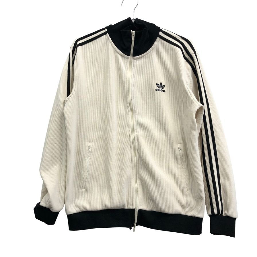 美品◆アディダス アディカラー ワッフル クラシック トラックトップ メンズ サイズL ホワイト adidas 【AFB41】